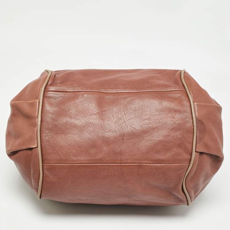 Pre Owned Chloe Brown Leather Medium Ethel Satchel