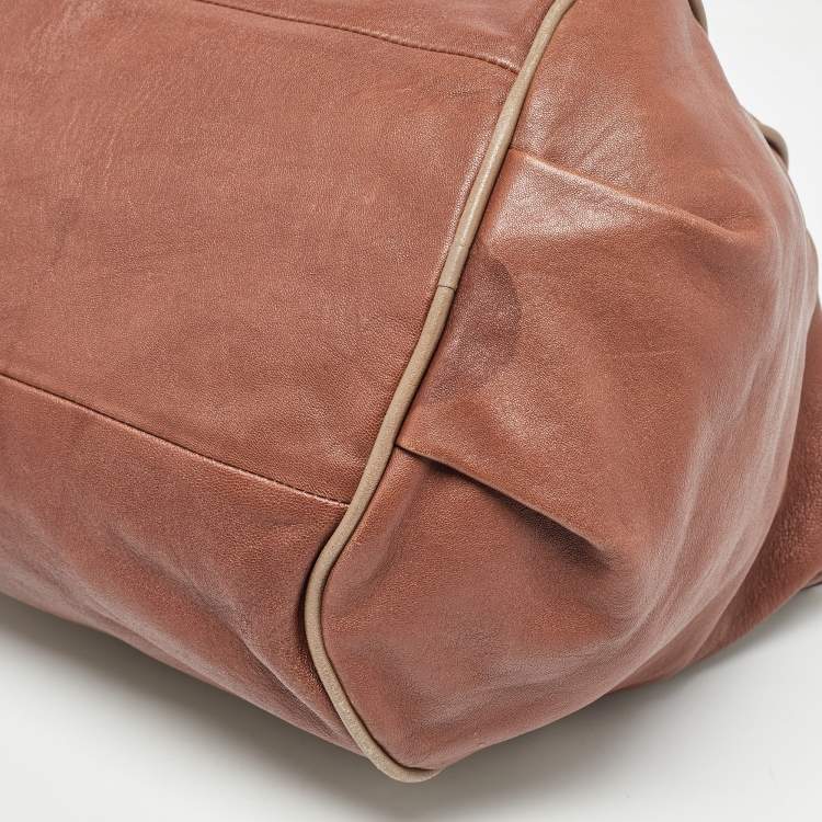 Pre Owned Chloe Brown Leather Medium Ethel Satchel