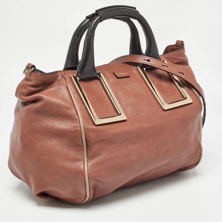 Pre Owned Chloe Brown Leather Medium Ethel Satchel
