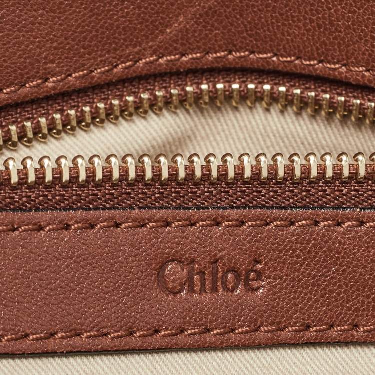 Pre Owned Chloe Brown Leather Medium Ethel Satchel