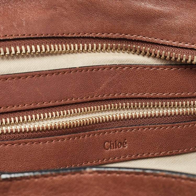 Pre Owned Chloe Brown Leather Medium Ethel Satchel