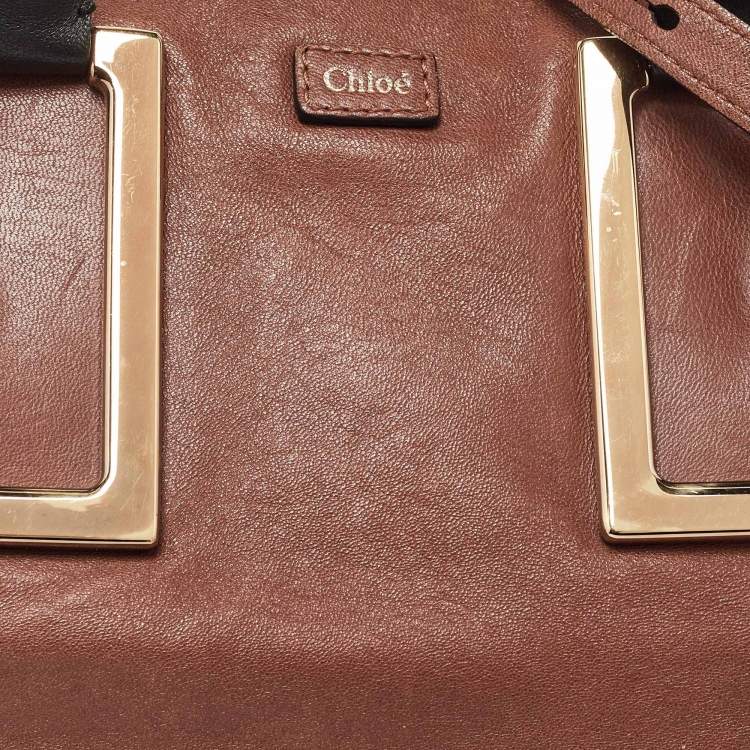 Pre Owned Chloe Brown Leather Medium Ethel Satchel