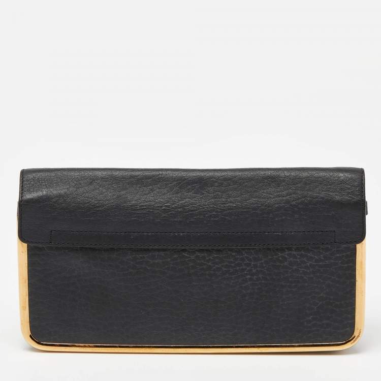 Pre Owned Chloe Black Leather Sally Clutch