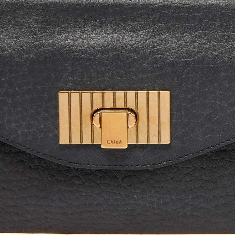Pre Owned Chloe Black Leather Sally Clutch