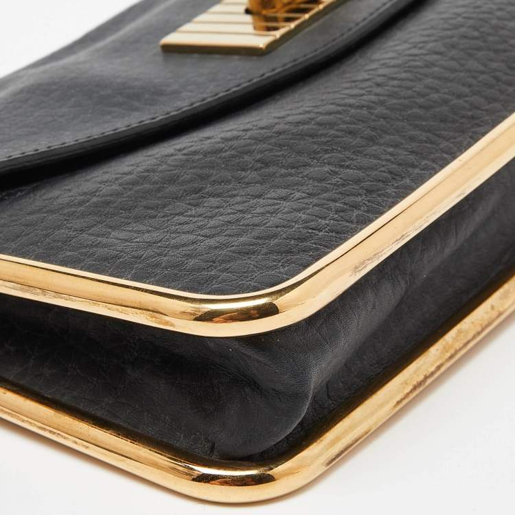 Pre Owned Chloe Black Leather Sally Clutch