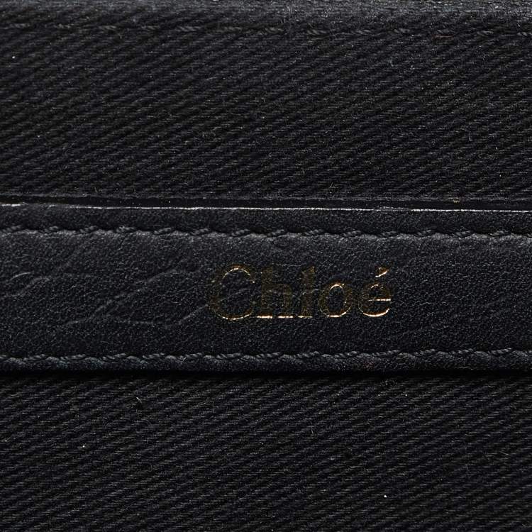 Pre Owned Chloe Black Leather Sally Clutch