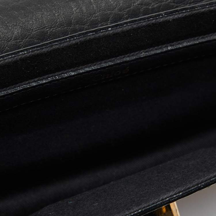Pre Owned Chloe Black Leather Sally Clutch