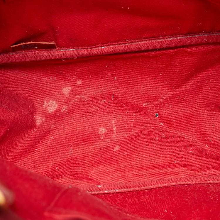 Pre Owned Chloe Cherry Leather Eden Tote 