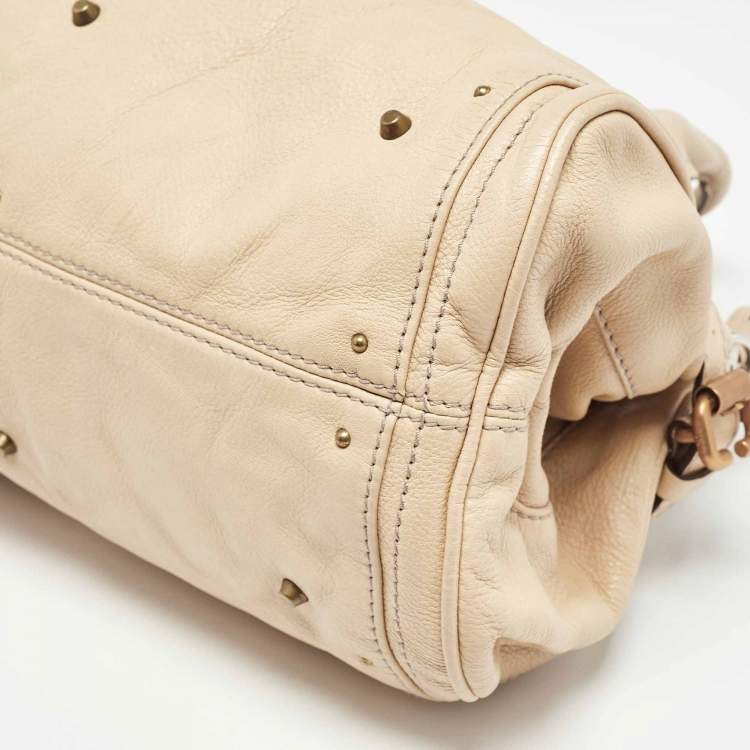 Pre Owned Chloe Beige Leather Medium Paddington Satchel