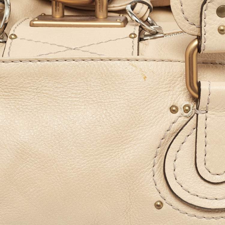 Pre Owned Chloe Beige Leather Medium Paddington Satchel