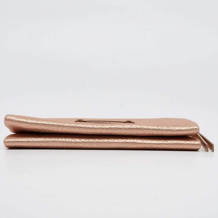 Pre Owned Chloe Rose Gold Leather Bifold Wallet