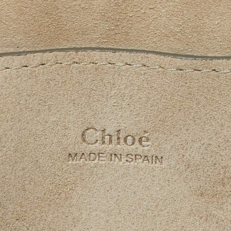 Pre Owned Chloe Brown Leather and Suede Small Faye Shoulder Bag