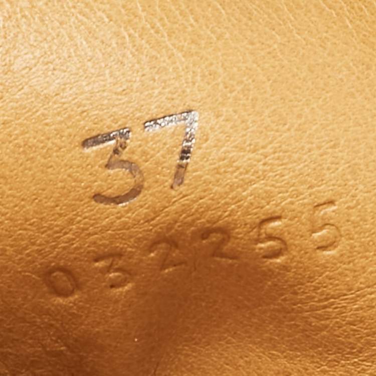 Pre Owned Chloe Brown Suede Crisscross Platform Slide Sandals Size 37