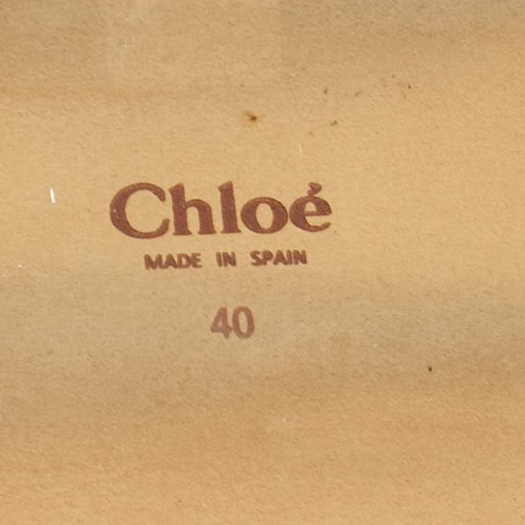 Pre Owned Chloe Multicolor Woven Leather Flat Slides Size 40