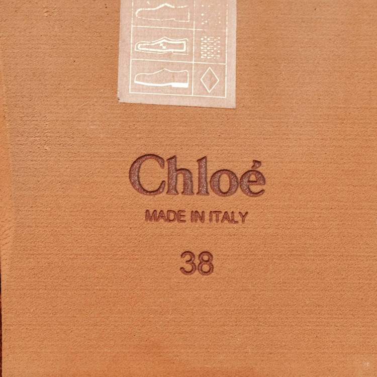 Pre Owned Chloe Orange Woven Jersey Kamy Platform Slides Size 38
