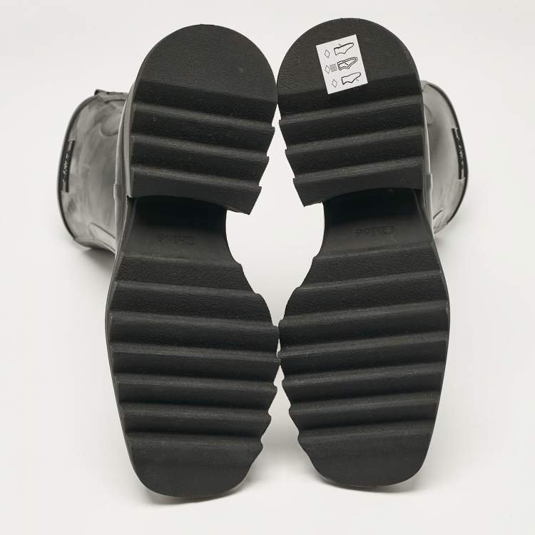 Pre Owned Chloe Black Rubber Betty Rain Boots Size 41