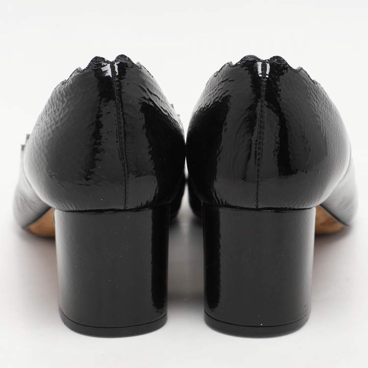 Pre Owned Chloe Black Patent Lauren Pumps Size 36