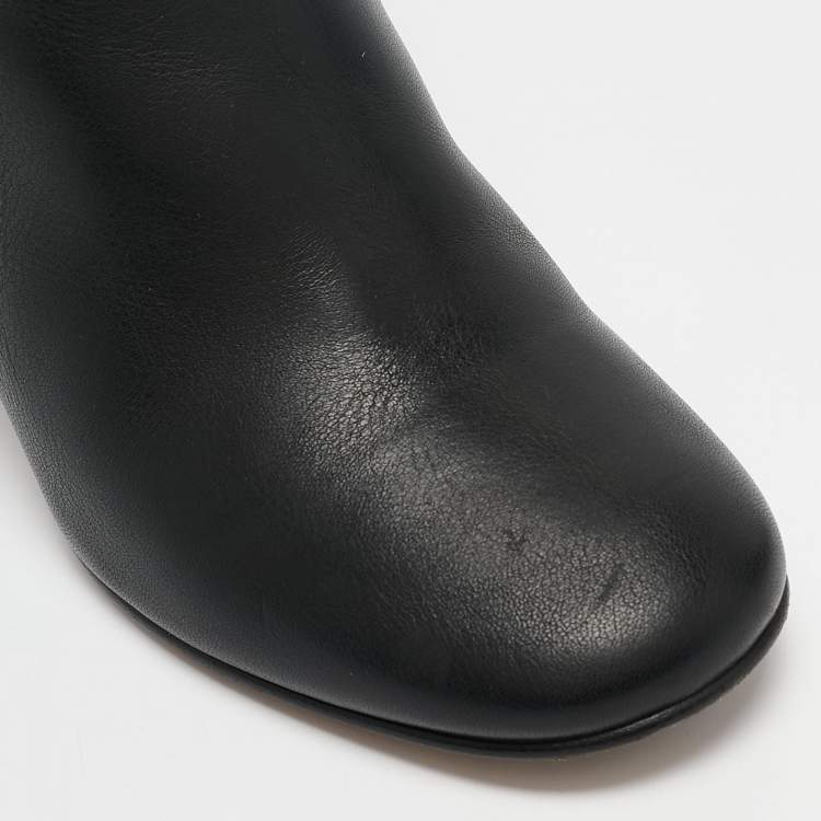 Pre Owned Chloe Black Leather Orlando Ankle Boots Size 35