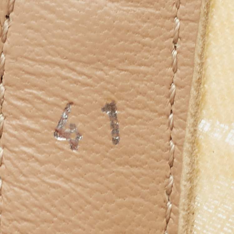 Pre Owned Chloe Cream Lace and Leather Lauren Low Top Sneakers Size 41