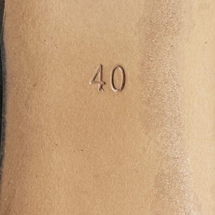 Pre Owned Chloe Black Leather Zip Up Knee Length Boots Size 40