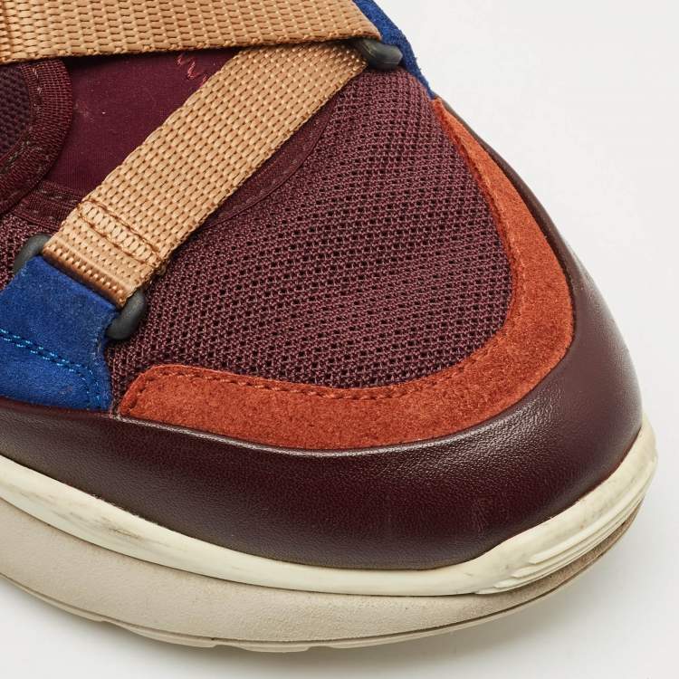Pre Owned Chloé Multicolor Suede and Mesh Sonnie Sneakers Size 39