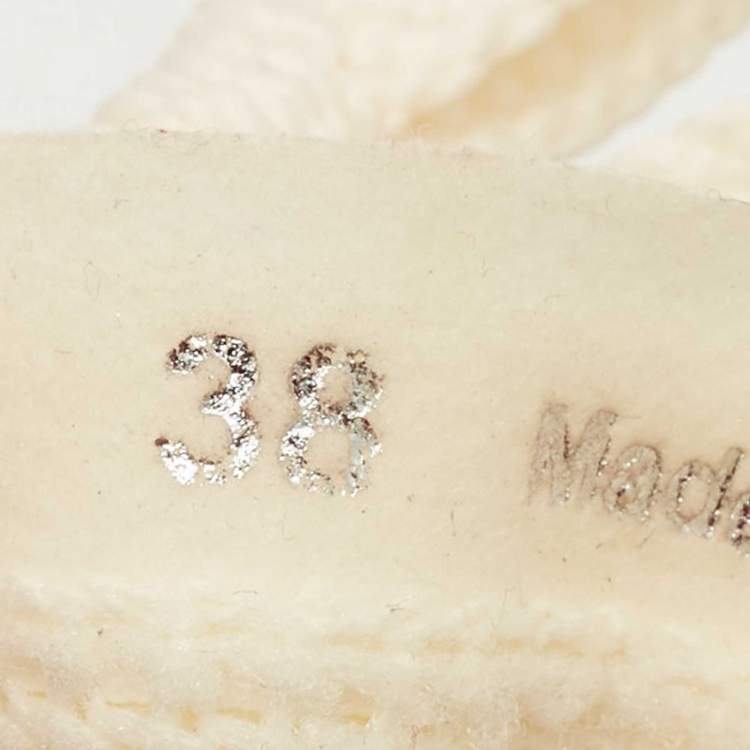 Pre Owned Chloe Multicolor Knit Fabric and Suede Nama Sneakers Size 38