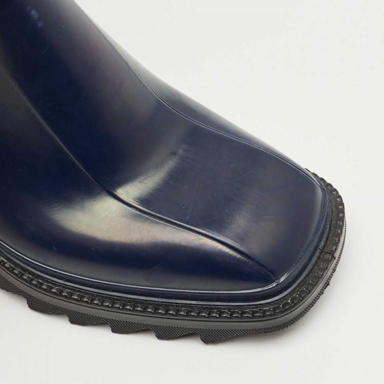 Pre Owned Chloe Navy Blue Rubber Betty Rain Boots Size 40