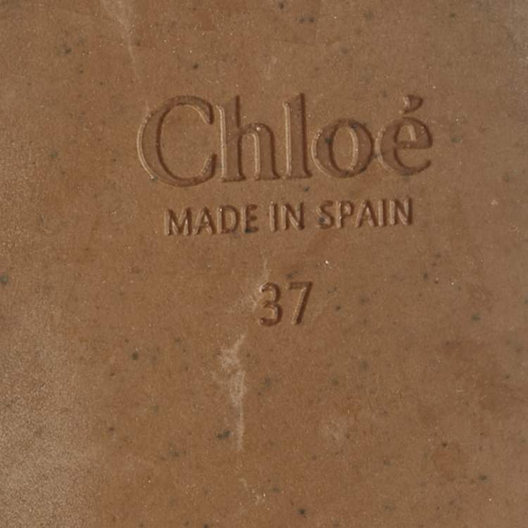 Pre Owned Chloe White Canvas Piia Espadrille Flats Size 37