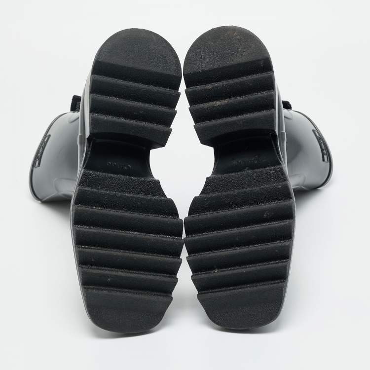 Pre Owned Chloe Black Rubber Betty Rain Boots Size 41