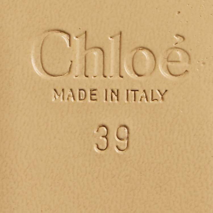 Pre Owned Chloe Cream Leather Charms Ballet Flats Size 39