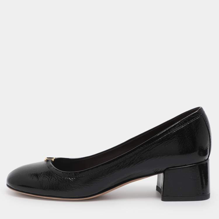 مملوكة مسبقًا Chloe Marcie Size 36 Black Patent Leather Pumps