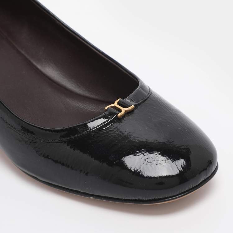 مملوكة مسبقًا Chloe Marcie Size 36 Black Patent Leather Pumps