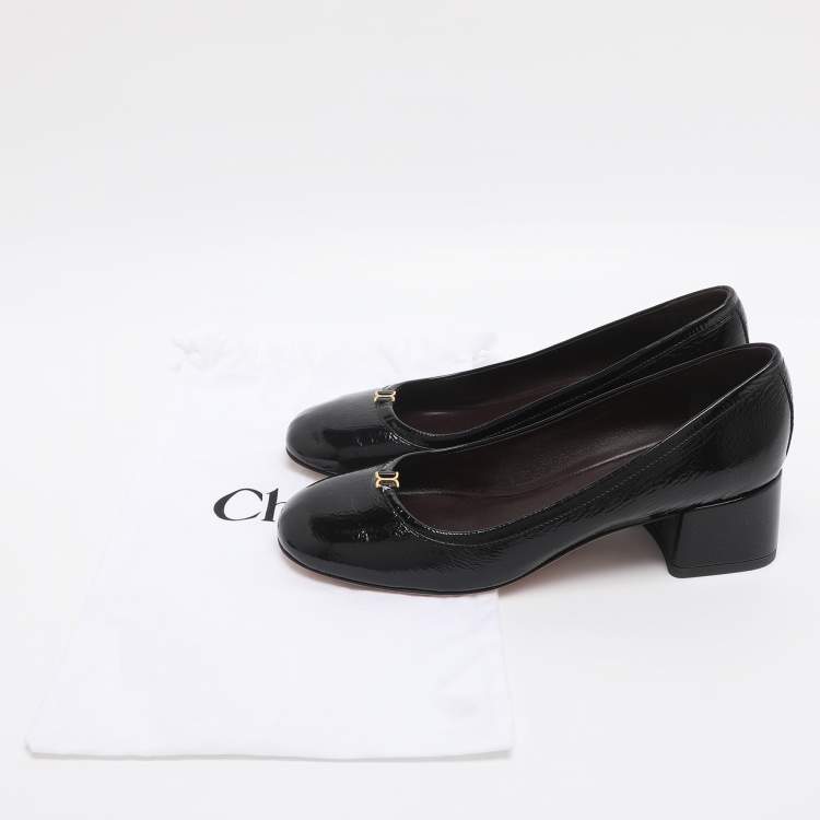 مملوكة مسبقًا Chloe Marcie Size 36 Black Patent Leather Pumps