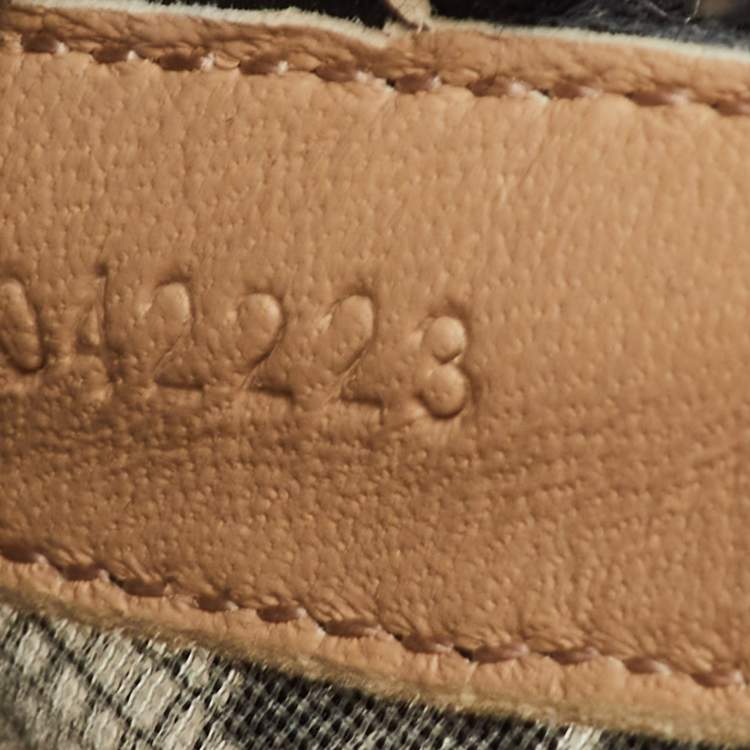 Pre Owned Chloe Lauren Size 36 Black Lace and Leather Low Top Sneakers