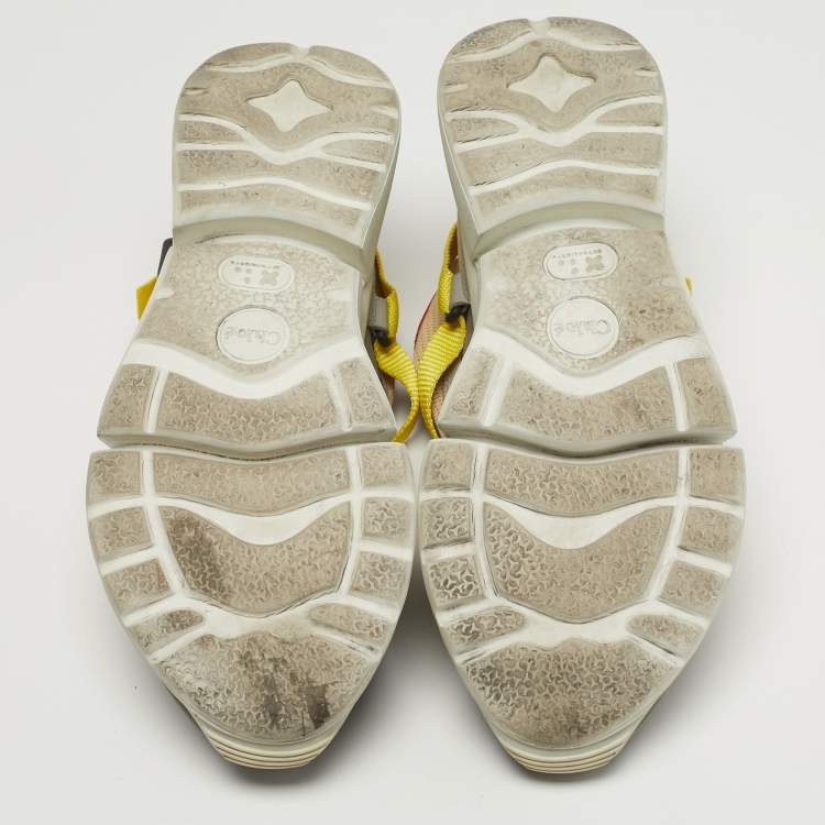 مملوكة مسبقًا Chloe Sonnie Size 40 Multicolor Leather and Suede Sneakers