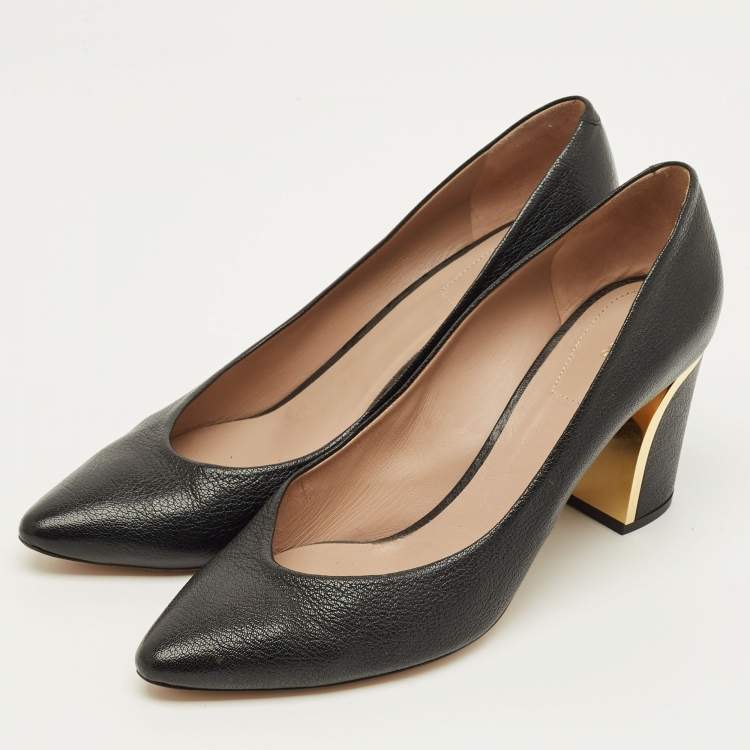 Pre Owned Chloe Beckie Size 41 Black Leather Pointed Toe Pumps