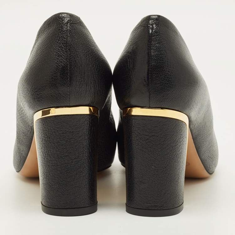 Pre Owned Chloe Beckie Size 41 Black Leather Pointed Toe Pumps