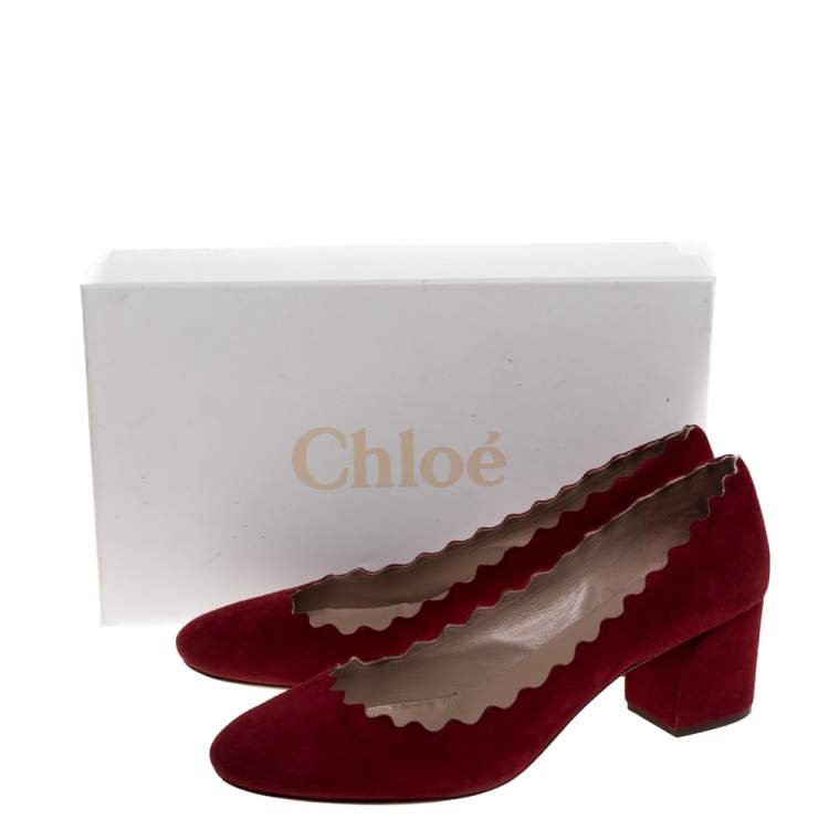 chloe red shoes