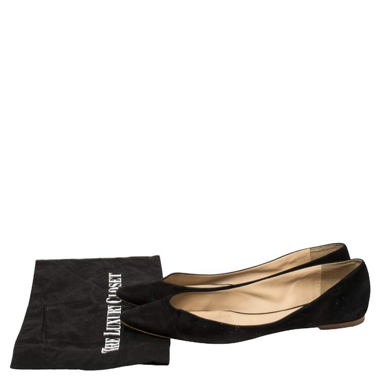 Pre Owned Chloe Black Suede Ballet Flats Size 41