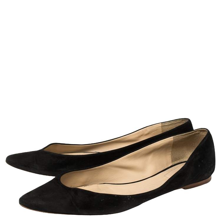 Pre Owned Chloe Black Suede Ballet Flats Size 41