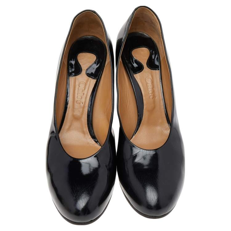 Pre Owned  Chloe Black Leather Pumps Size 41