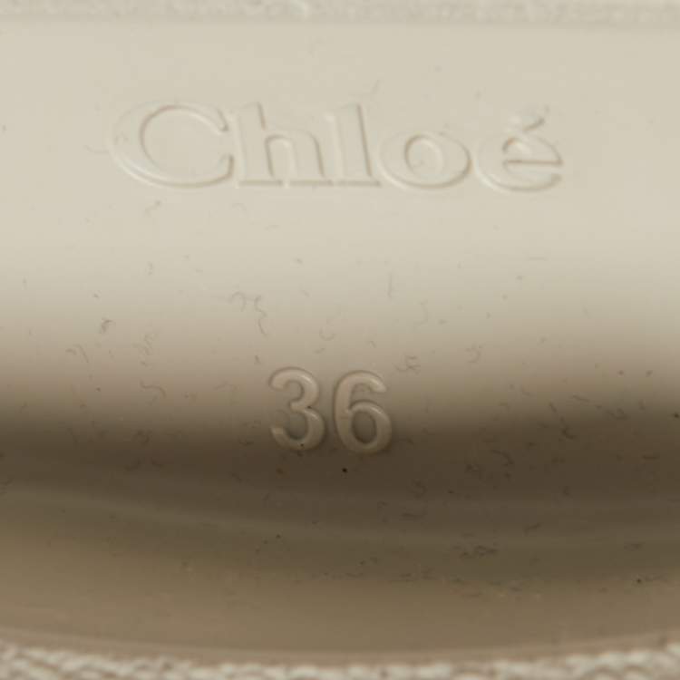 Pre Owned Chloe Grey Rubber Betty Rain Boots Size 36