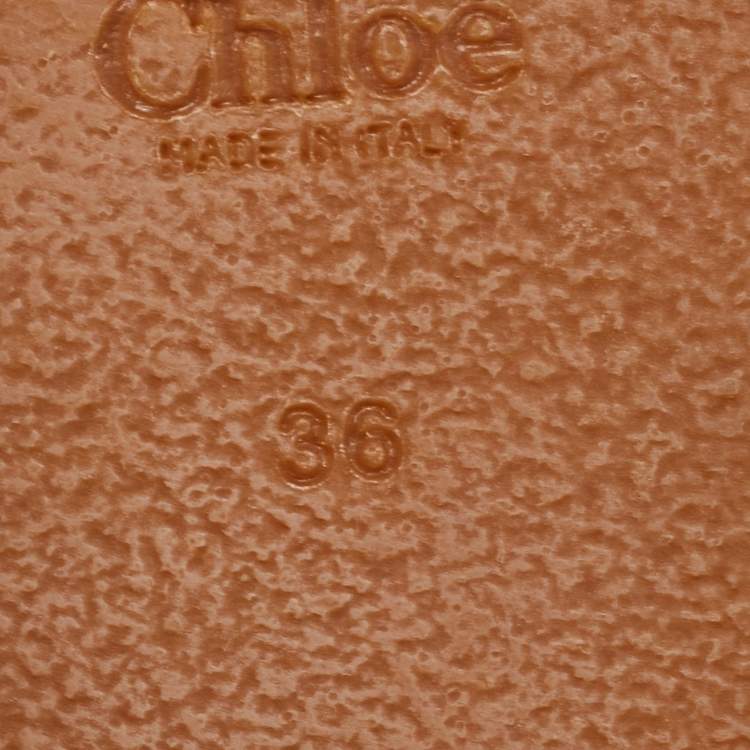 Pre Owned  Chloe Multicolor Fabric Kerenn Kilim Rug Flat Slides Size 36