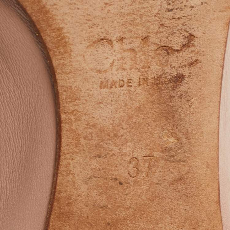 Pre Owned Chloe Dusty Pink Scalloped Leather Lauren Ballet Flats Size 37