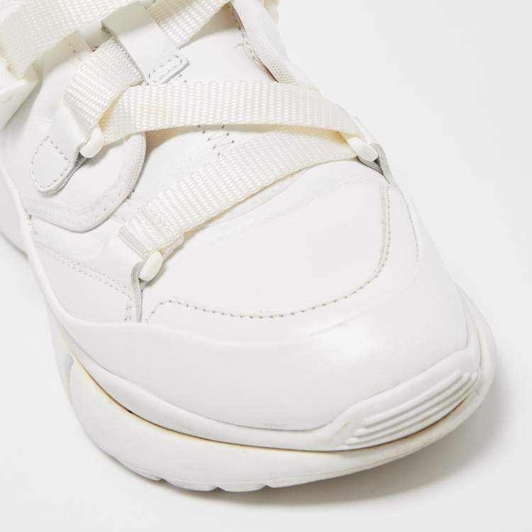 مملوكة مسبقًا Chloe White Leather Sonnie Slip On Sneakers Size 38