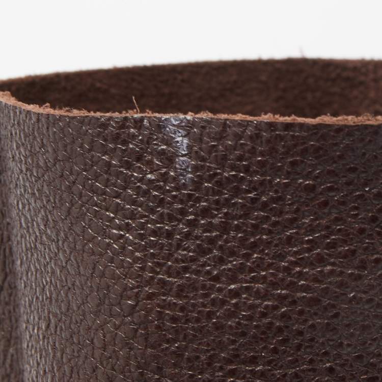 Pre Owned Chloe Brown Leather Ankle Wrap Ankle Boots Size 38