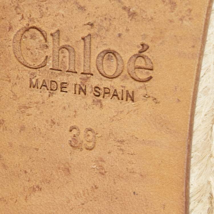 مملوكة مسبقًا Chloe Grey Suede Scalloped Trim Lauren Ankle Wrap Espadrille Platform Wedge Sandals Size 39
