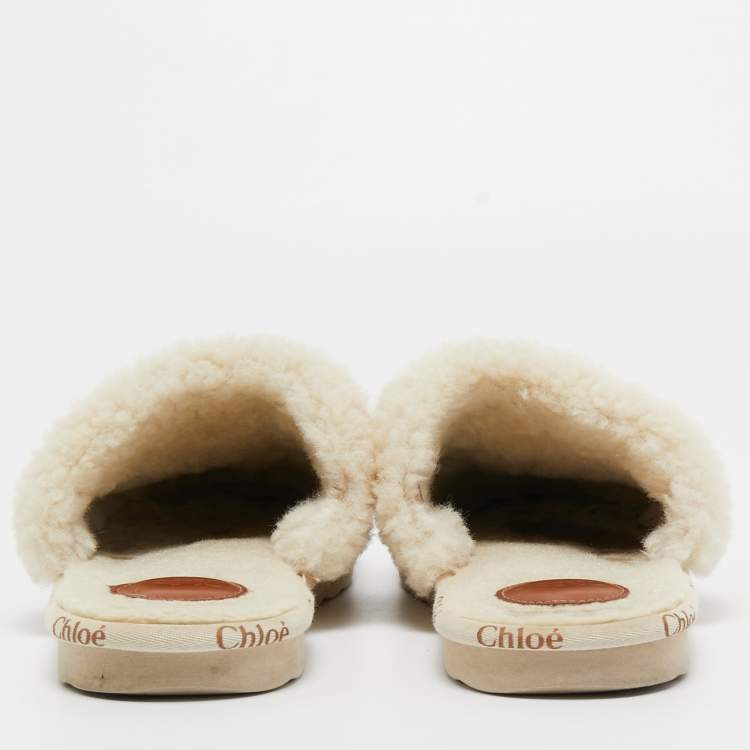 Pre Owned Tod's Beige/Brown Suede and Fur Moccassin Mules Size 39