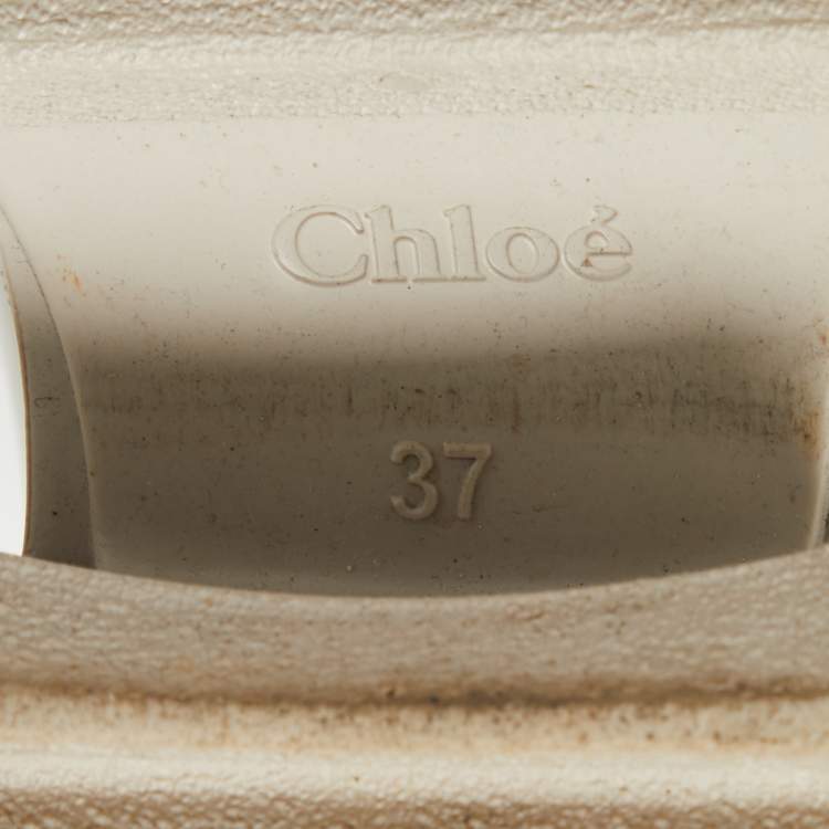 Pre Owned Chloe Grey Rubber Betty Rain Boots Size 37