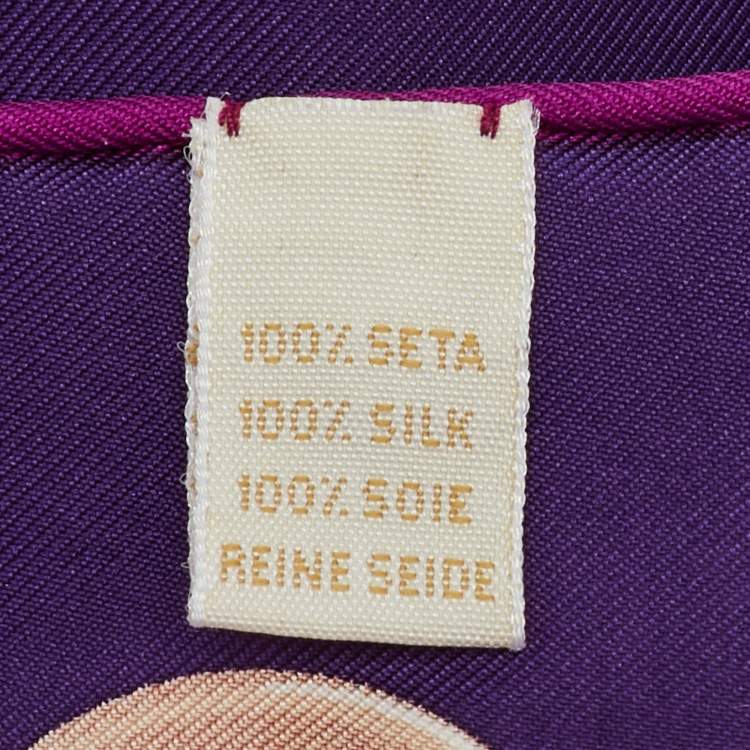 Pre Owned Chopard Purple Happy Spirit Silk Scarf
